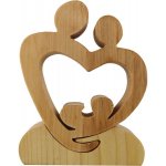 Amadea Dřevěné puzzle betlém v srdci masivní dřevo dvou druhů dřevin 9x12x3 cm – Hledejceny.cz