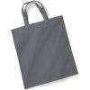 Nákupní taška a košík Westford Mill Nákupní taška s krátkými uchy WM101S Graphite Grey 38x42 cm