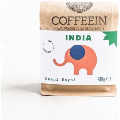 Coffeein India Kaapi Royal 100 % Robusta zrnková 0,2 kg – Hledejceny.cz