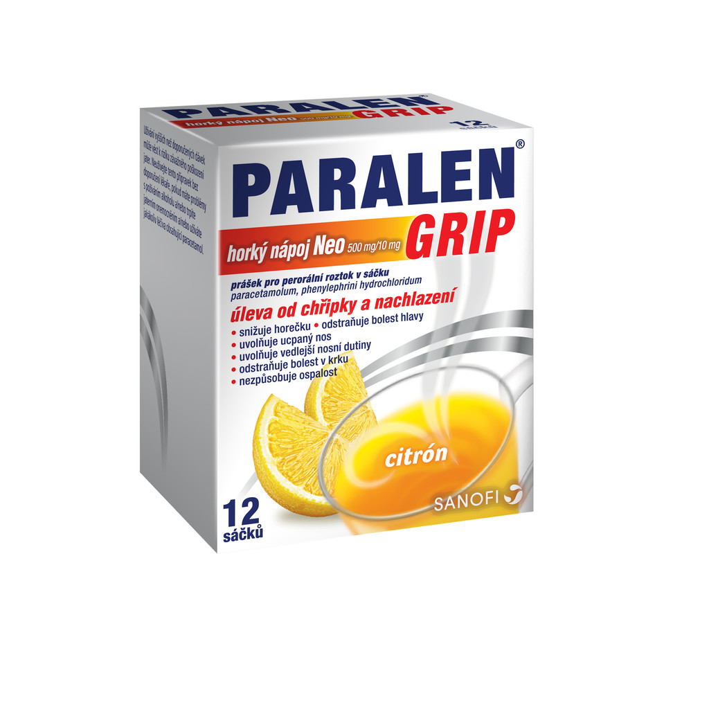 Paralen Grip Horký Nápoj Neo 500 mg/10 mg scc.12 od 148 Kč - Heureka.cz