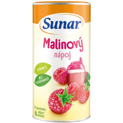 SUNAR Instantní nápoj malinový 6m+ 200 g – Zbozi.Blesk.cz