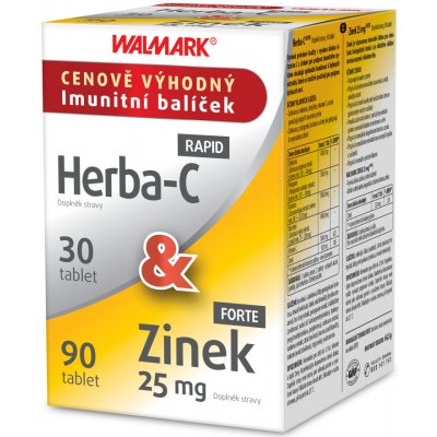 Walmark Herba-C 30 tablet & Zinek 25 mg 90 tablet Promo 2020 – Zboží Mobilmania