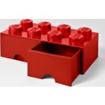 LEGO® Úložný box 250 x 502 x 181 se šuplíky červená – Hledejceny.cz