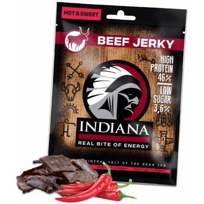 Indiana Beef Jerky 90 g Hot and Sweet – Zboží Mobilmania