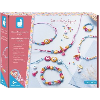 Janod Atelier Sada Výroba šperkov Kvety 6 ks od 6 rokov – Sleviste.cz