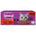 Whiskas Klasické pokrmy kuře hovězí jehně drůbež ve šťávě 40 x 85 g – Hledejceny.cz