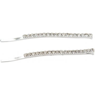 Kovová sponka s kamínky - rovná, 2 ks – Hledejceny.cz