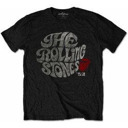 Rolling Stones tričko Swirl Logo ´82 Eco-Tee Black