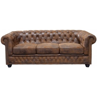 Interior DE Chesterfield 3M antik hnědá mikrovlákno PH17382 – Hledejceny.cz