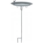 Esschert Design Koupel pro ptáčky GREY ELEGANCE zápich 107cm šedý kov – Zboží Dáma