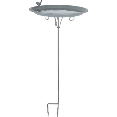 Esschert Design Koupel pro ptáčky GREY ELEGANCE zápich 107cm šedý kov – Zboží Dáma