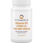 Vitaworld Vitamin D3 2000 IU + K2 MK7 200 mcg 120 tablet – Hledejceny.cz