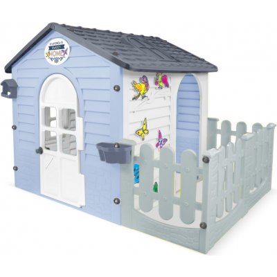 MOCHTOYS Dětský zahradní domeček modrý s terasou – Hledejceny.cz