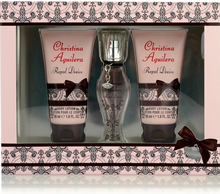 Christina Aguilera Royal Desire EDP 15 ml + sprchový gel 50 ml + tělové mléko 50 ml dárková sada