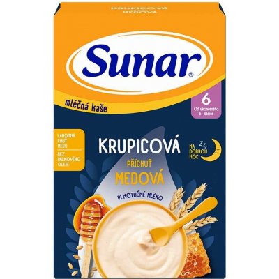 Sunar mléčná kaše Krupicová medová 210 g – Sleviste.cz