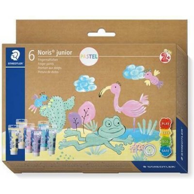 STAEDTLER Prstové barvy Noris Junior 881, 6 pastelových barev, STAEDTLER 8816P C6 585451 – Zbozi.Blesk.cz