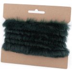 Prima-obchod Oděvní / dekorační kožešinový proužek plochý, řezaný šíře 2 cm, barva 6 zelená tmavá – Sleviste.cz