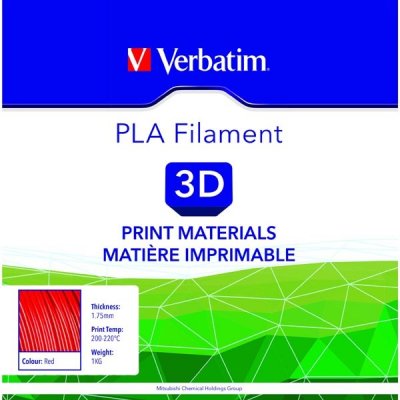 Verbatim Filament, PLA, Red, 1,75 mm, 1 kg (55320) – Zboží Živě