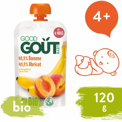 Good Gout Bio Meruňka s banánem 120 g – Sleviste.cz