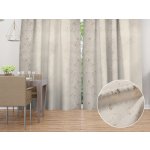 Biante Sametový závěs Isabela IBL-001 Gold Design krémový - šířka 270 cm 270x150 cm – Zboží Mobilmania