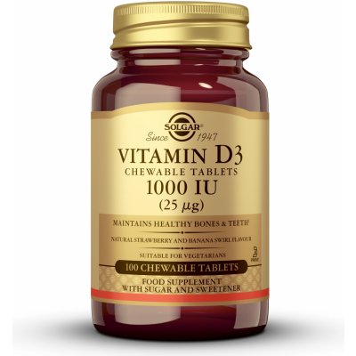 Solgar Vitamin D3 1000 IU 25 mcg 100 softgels – Hledejceny.cz