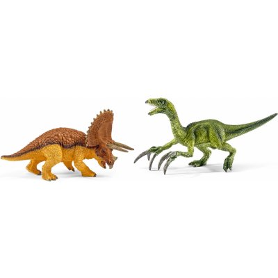 Schleich Dinosaurus set Triceratops a Therizinosaurus