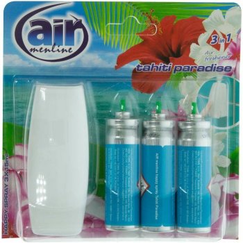 Air Menline Tahiti Paradise Happy Osvěžovač vzduchu komplet + náplně 3 x 15 ml sprej