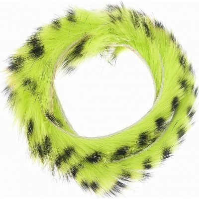 Hends Proužky Králičí Kůže Zonker Barred Chartreuse Black 4 mm – Hledejceny.cz