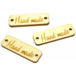 Dřevěná cedulka Hand made obdélník přírodní – Zboží Dáma
