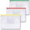 Obálka Kapsa FolderMate na zip A5, transparentní, mix barev