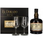 El Dorado 15y 43% 0,7 l (dárkové balení 2 sklenice) – Zboží Dáma