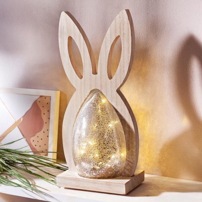 Weltbild Dekorace zajíc se skleněným vajíčkem – Zboží Dáma