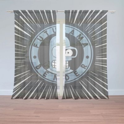 Sablio Záclony Futurama Bender Vesmír: 2ks 150x250cm – Hledejceny.cz