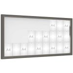 PROCITY Venkovní vitrína model 1000, 27 x A4, plexi, šedá PRO | Zboží Auto