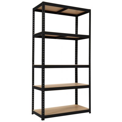 Trestles Regál RHU 1800 x 900 x 500 5 polic černý RHU50-5-9005 – Sleviste.cz