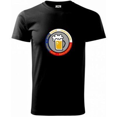 Český čundrák logo lulu art Klasické pánské triko černá – Zboží Mobilmania