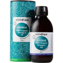 Viridian Viridikid Omega 3 Oil 0,2 l Organic Bio Omega 3 olej pro děti