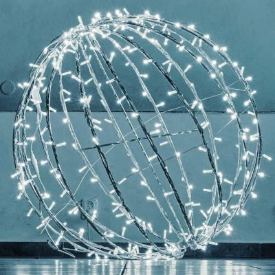 decoLED LED světelná koule ledově bílá pr. 100 cm – Hledejceny.cz