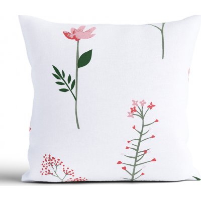 MKLuzkoviny.cz bavlna Renforcé Vlčí máky bílé 40 x 40 cm – Zbozi.Blesk.cz