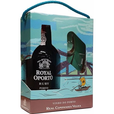 Real Companhia Velha Royal Oporto Ruby - dárkové balení se skleničkami, 0,75l