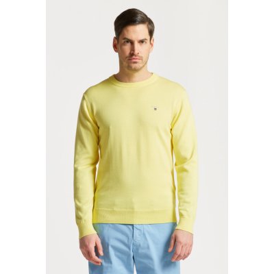 Gant Classic Cotton C-neck žlutá – Zboží Mobilmania