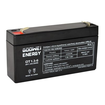 Goowei Energy OT1.3-6 1.3Ah 6V VRLA – Zboží Mobilmania