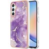 Pouzdro a kryt na mobilní telefon Samsung PROTEMIO 68600 IMD MARBLE Ochranný kryt pre Samsung Galaxy A25 5G PURPLE