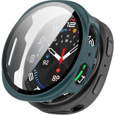 VSECHNONAMOBIL 115089 PC FULL COVER Plastový kryt se sklem pro Samsung Galaxy Watch8 40mm tmavě zelený – Zboží Živě