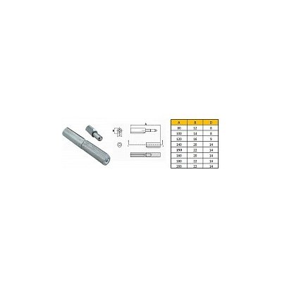Satos Závěs k přivaření s kuličkou seřiditelný 100x14mm, čep 8mm – Hledejceny.cz