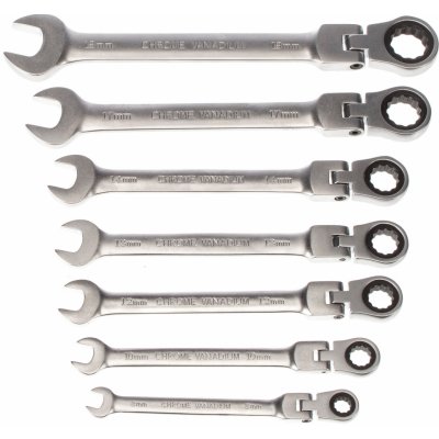 Tolsen Očkoploché ráčnové klíče s kloubem sada 7 ks 15259 – Zboží Dáma Tolsen Očkoploché ráčnové klíče s kloubem sada 7 ks 15259 – Zboží Dáma