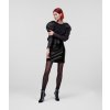 Dámská sukně Karl Lagerfeld Faux Patent Leather Skirt hnědá