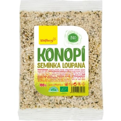 Wolfberry Konopné semínko loupané BIO semínka v BIO kvalitě 100 g – Zbozi.Blesk.cz