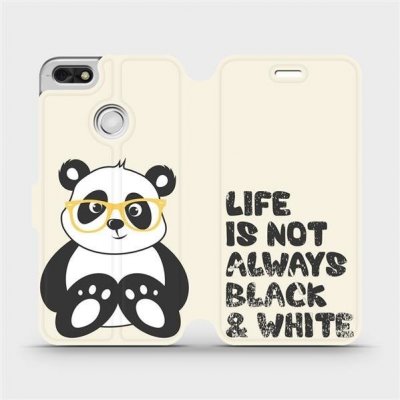 Pouzdro Mobiwear parádní flip Huawei P9 Lite mini - M041S Panda - life is not always black and white – Zboží Mobilmania