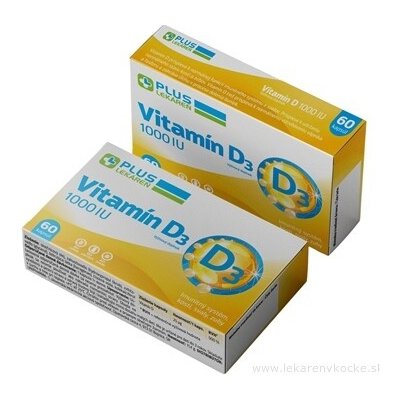 Plus Lekáreň Vitamín D3 1000 IU 60 kapslí – Hledejceny.cz